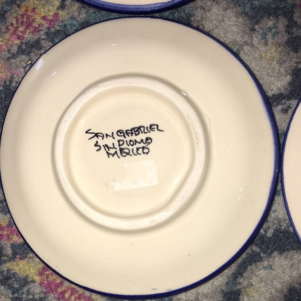 New Talavera Floral Dessert Plates- set of 4 - Picture 8 of 9